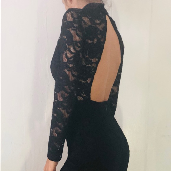 Bebe black with lace romper - Picture 2 of 3